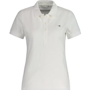 GANT Slim Sheild Piqué Polo met kapmouw, wit, 5XL