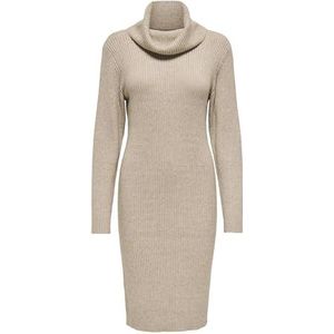 Onlnellie Ls Rollneck Dress at KNT, mocha meringue, XL