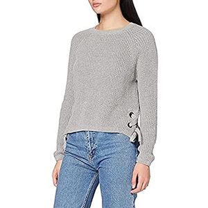 Mavi Dames Eyelet Sweater Sweatshirt, gemengd grijs, S