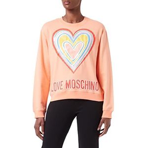 Love Moschino Dames Multicolor Heart Sweatshirt, roze, 46