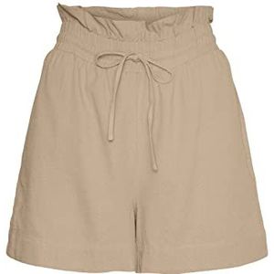 VERO MODA VMMYMILO HW Paperbag WVN GA Shorts, Irish Cream, S, Irish Cream, S