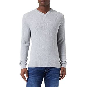 JACK & JONES Heren Jprbladallas Knit V-hals Pullover Sweater Sweater, Cool Grey/Detail: melange, XXL