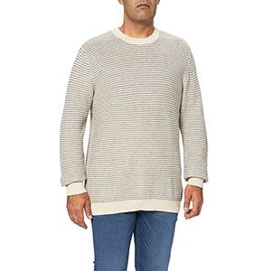 SELECTED HOMME heren trui gestreept, wit (bone white), L