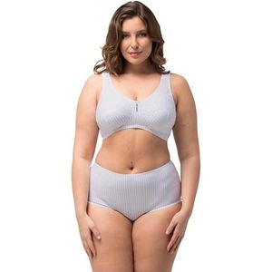 Ulla Popken Damesbeha, zonder beugel, strasshanger, cup C-G, wit, 100, wit, 100G