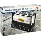 1:24 Italeri 3929 Technokar Trailer With 20’ FT Tankcontainer Plastic Modelbouwpakket