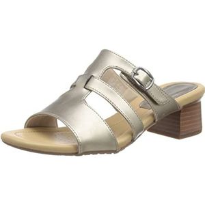 Clarks Desirae Palm Slide damessandalen, brons metallic, 37,5 EU, Brons metallic, 37.5 EU