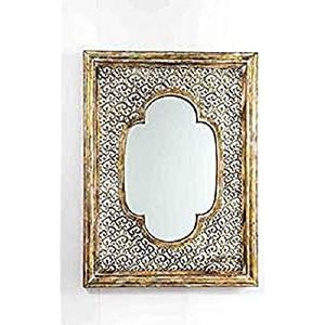 Oosterse ijzeren spiegel, goudkleurig, 59 x 5 cm, 80 cm