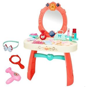 ColorBaby, Kaptafel met licht en geluid, prinsessen, incl. accessoires, kinderschoonheid, make-upspel, kaptafel, kaptafel voor meisjes, speelgoed voor meisjes van 3 jaar (47378)