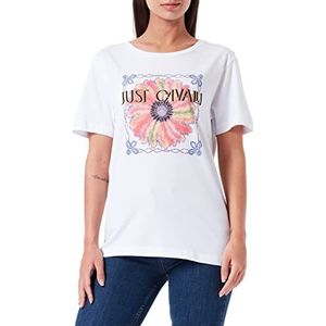 Just Cavalli T-shirt, 100 optisch wit, M voor dames