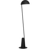 EGLO Vloerlamp Aranzola, staande lamp in minimalistisch design, staanlamp van zwart metaal, staanlamp voor woonkamer met trapschakelaar, E27 fitting