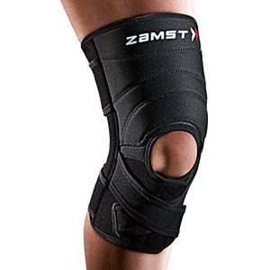 Zamst ZK-7 Kniebrace, verstelbaar, zijdelingse en voorste stabilisatie, compressie-kniebandage voor mannen, kniebandage voor dames, comfortabel ademend, open design, ideaal voor sport