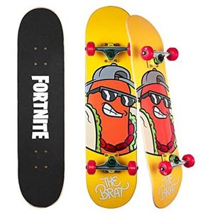 Fortnite Skateboard met bedrukte grafische griptape, geweldig voor kinderen en tieners, cruiserskateboard met ABEC 5 lagers, duurzaam dek, gladde wielen