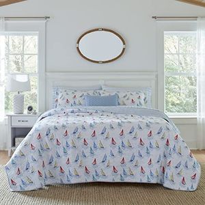 Laura Ashley | Ahoy Collection | Luxe premium ultrazachte dekbedovertrek, comfortabele 2-delige beddengoedset, stijlvolle sprei voor het hele seizoen, tweepersoons, helder