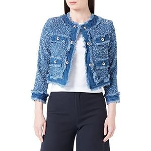 Pinko - Alpinisme - Denim Jas - EEA Blauw/Lichtblauw/Wit - Elegante Werkjas
