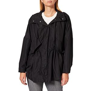 Urban Classics Gerecycled damesjas, lichte regenjas van gerecycled materiaal voor vrouwen, met geïntegreerde transporttas, maten XS-5XL, zwart, XS