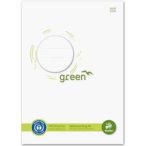 Staufen 794004600 - Staufen Green schriftenkaft met etiketveld, DIN A4, 150g/m² gerecycled papier, perfecte bescherming voor schriften, kleur wit, 10 stuks