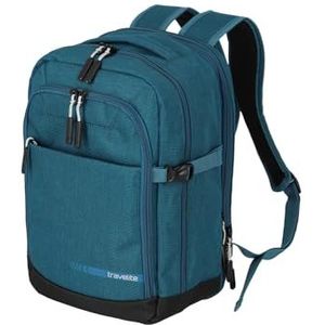 Travelite Handbagage-rugzak, laptoprugzak van 13 inch, kick off, cabin rugzak, praktische rugzak met opsteekfunctie, 40 cm, 20-23 liter, turquoise, 40 EU, Klassiek