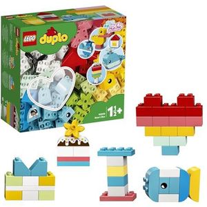 LEGO 10909 DUPLO Classic La Box Coeur Eerste set, educatief speelgoed, Baby Construction Bricks 1 jaar en een half jaar