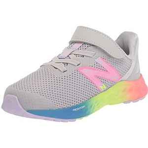New Balance Fresh Foam Arishi V4 Bungee Lace with Hook and Loop Top Strap Sneakers voor meisjes, Grijs, 43 EU