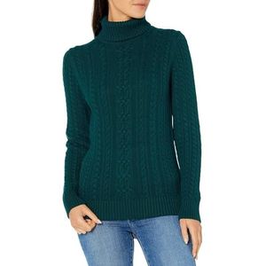 Amazon Essentials Dames visser kabel coltrui (verkrijgbaar in grote maten), bosgroen, X-Small