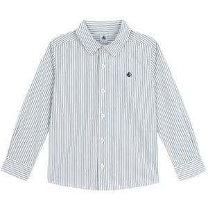 Petit Bateau Gestreept katoenen kinderhemd, Milk/Goblin, 3 Jaren