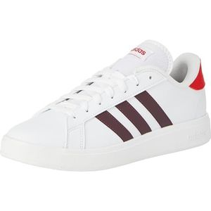adidas Grand Court Td Sneakers voor heren, Ftwr White Maroon Better Scarlet, 37.50 EU