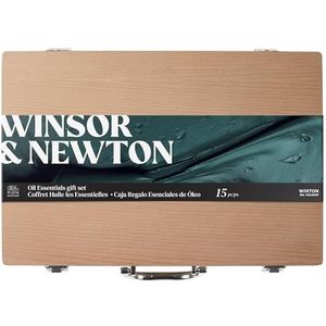 Winsor & Newton 1490712 Winton olieverfset in houten kist, 8 olieverf in tubes van 37 ml, Liquin Original 75 ml, Sansodor olieverfmedium 75 ml & accessoires
