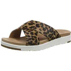 UGG Kari Leopard Slide Sandaal voor dames, bruin, 36 EU