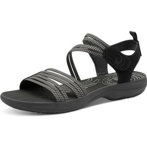 Jana Vegan platte damessandalen, zwart, 36 EU, zwart, 36 EU