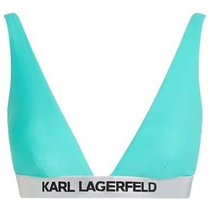 KARL LAGERFELD Logo Triangle Top met elastische band, Florida Keys Green, M