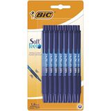 BIC Soft Feel Click Grip Balpennen, 1,0 mm intrekbare punt, soft-touch rubberen grip, blauw, pak van 15 stuks
