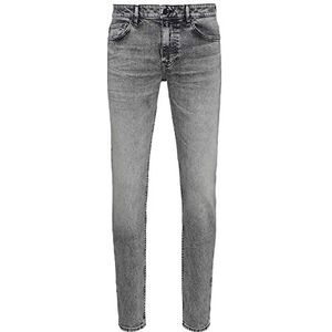 BOSS Heren Delano BC-C grijze slim-fit jeans van comfortabel stretch denim, Medium Grey31, 33W / 34L