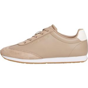 Tommy Hilfiger - HERITAGE FASHION RUNNER MIX MAT - Sneakers - Taupe