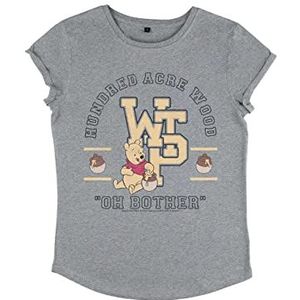 Disney Winnie the Pooh - Winnie The Pooh Collegiate Women's Rolled-sleeve Melange grey L