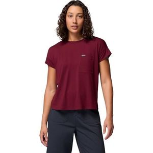 Columbia - Daniela Falls SS - Gebreide Top - Rood - Vochtafvoerend Materiaal - UPF 50-bescherming