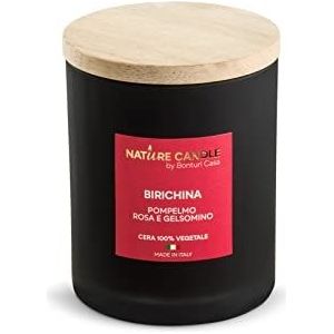 Natur Candle Geurkaars Natural Candle Linea Lei is gemaakt van wax 100 procent plantaardige geur grapefruit roze & jasmijn 200 g, meerkleurig, 200 g