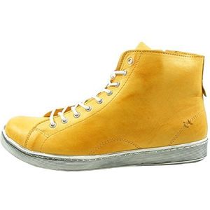 Andrea Conti Veterschoenen, lage damesschoenen 0341500-4, grootte:37, kleur:Geel