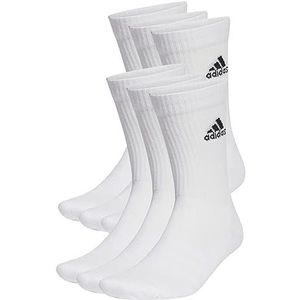 adidas Cushioned Sportswear 6 Pairs Standaard Sokken, White/Black, XXL