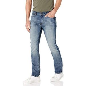 Buffalo David Bitton Heren Ash Slim Denim Jeans, indigo afwasmiddel, 42W / 32L