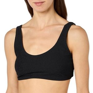 Champion Legacy Icons Swimwear W - Stretch Light Crinkle Nylon Top Top Bikini Zwart, S Dames SS24, Zwart, S