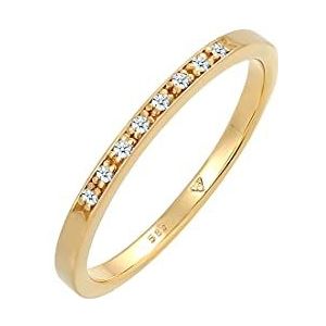 Elli DIAMONDS Ring Damesring Verlovingsring met Diamant (0.04 ct.) in 585 Geel Goud