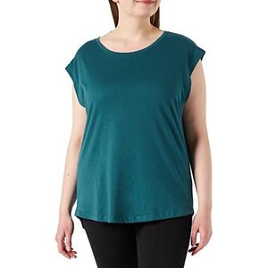 Urban Classics Basic T-shirt voor dames met korte mouwen in 6 kleuren, maten XS - 5XL, teal, S