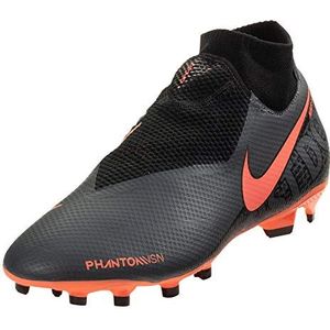 Nike Phantom Vision Pro Dynamic Fit Fg Voetbalschoenen voor volwassenen, uniseks, Donkergrijs lichte mango zwart, 44 EU