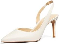 Leren pumps met bevestigingsriempje, model 'ALINA'