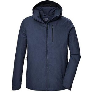 killtec heren Waterdichte functionele jas/buitenjas met afritsbare capuchon KOS 74 MN JCKT, dunkelblau, L, 42869-000