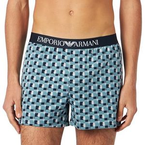 Emporio Armani Heren Classic Pattern Mix Boxer Shorts, Artic Geometric Print, L