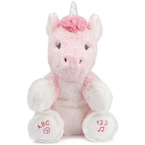 Baby GUND Alora the Unicorn Animated Plush, Singing Stuffed Animal Sensory Toy, Sings ABC Song and 123 Counting Song, Pink, 11”