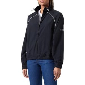 Champion Legacy C-Tech W (117598) - WR Peached Feel Crinckle Full-Zip High-Neck Sweatshirt, Zwart (NBK), M Dames FW24, zwart (Nbk), M