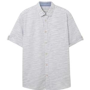 TOM TAILOR heren overhemd, 35741 - Navy White Onregelmatige Structuur, S