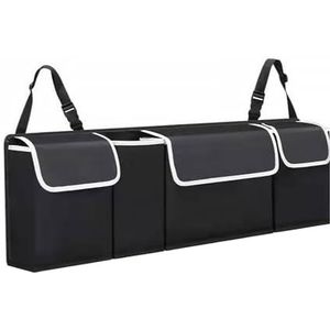 ASelected Autokofferbakorganizer, 90 x 25 x 12 cm, organizer voor auto-opslag met verstelbare riemen voor SUV, inklapbare kofferbak, auto-organizer voor waterdicht pvc, kofferbak, opgeruimd,